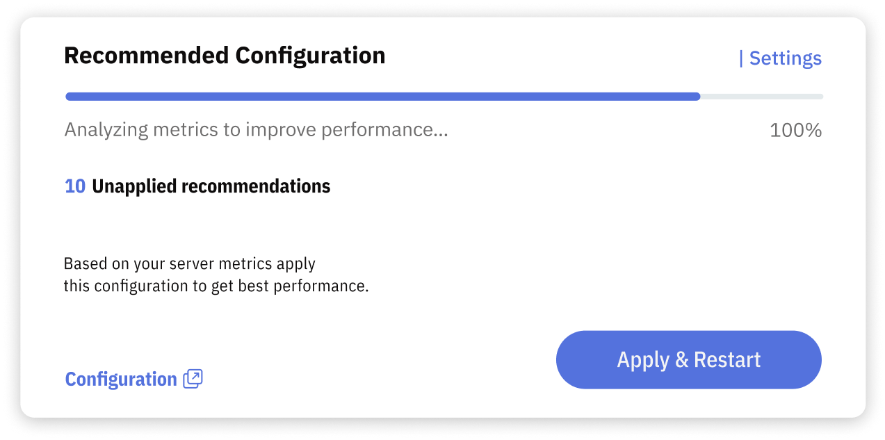 Configuration Tuning block